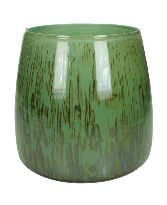Κηροπήγιο Πράσινο Γυαλί 23x23x23cm