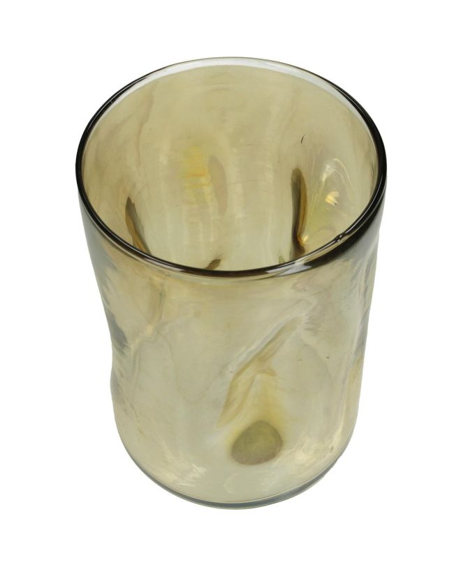 Κηροπήγιο Χρυσό Γυαλί 18x18x26cm