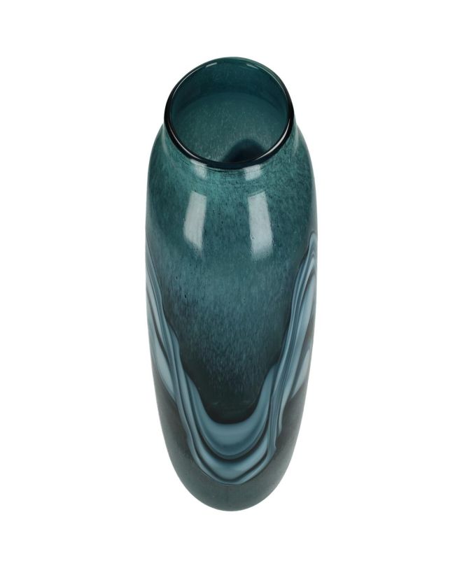 Βάζο Μπλε Γυαλί 15x15x34cm