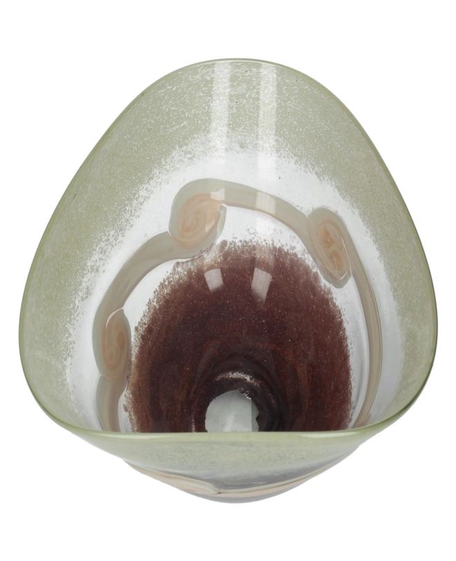 Μπολ Ροδακινί Γυαλί 25x25x15cm