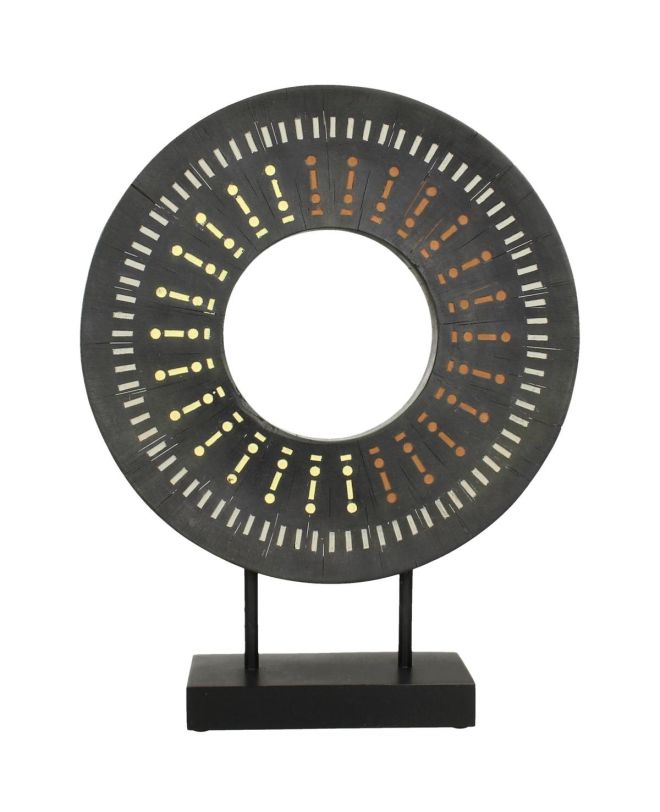 Επιτραπέζιο Διακοσμητικό Μαύρο Polyresin 28x7x37cm