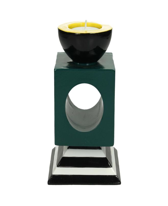 Κηροπήγιο ArteLibre Πετρόλ Polyresin 9.2x9.2x14.5cm