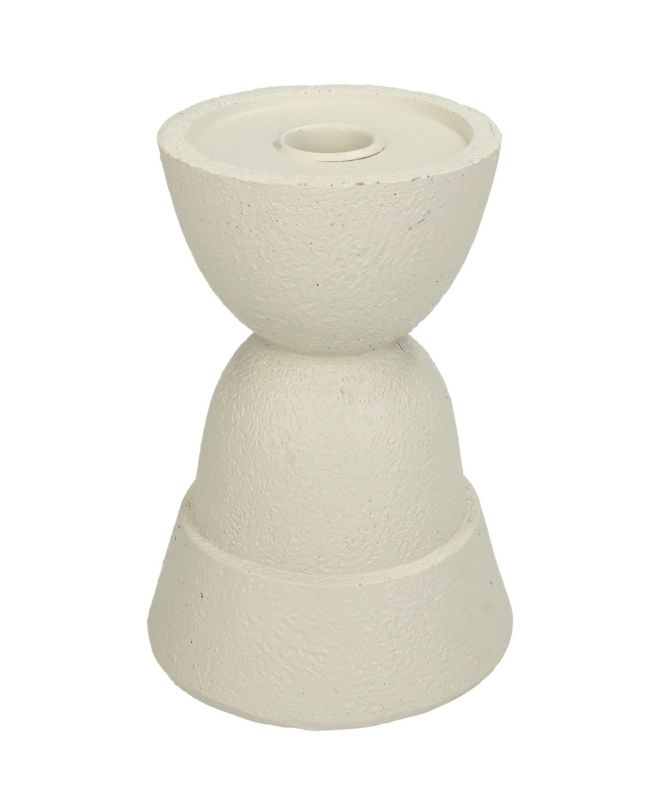 Κηροπήγιο ArteLibre Στολίδι Ιβουάρ Polyresin 11x11x15cm