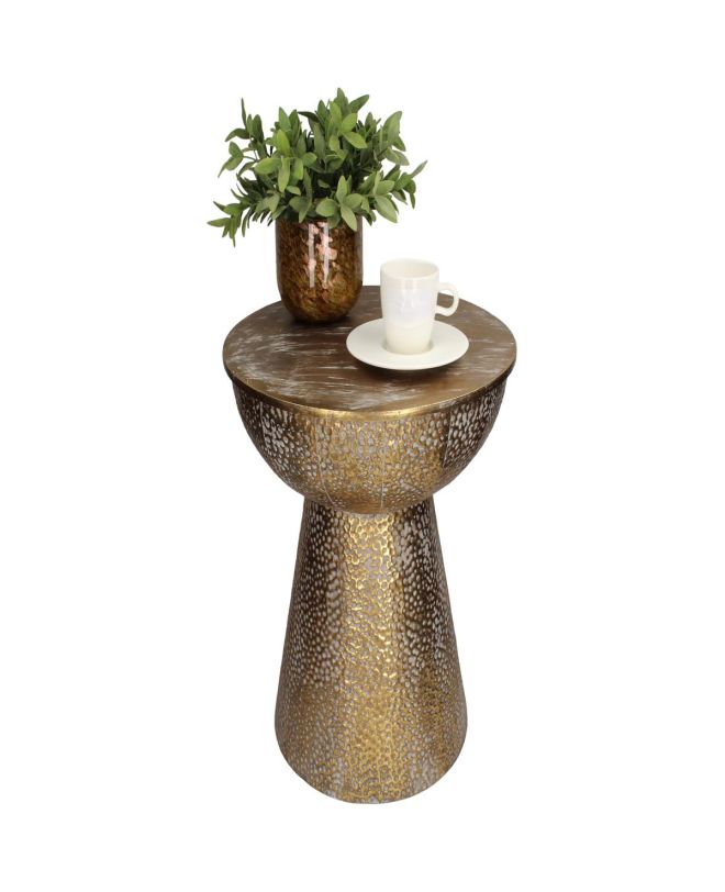 Τραπεζάκι Χρυσό Μέταλλο 39x39x47cm