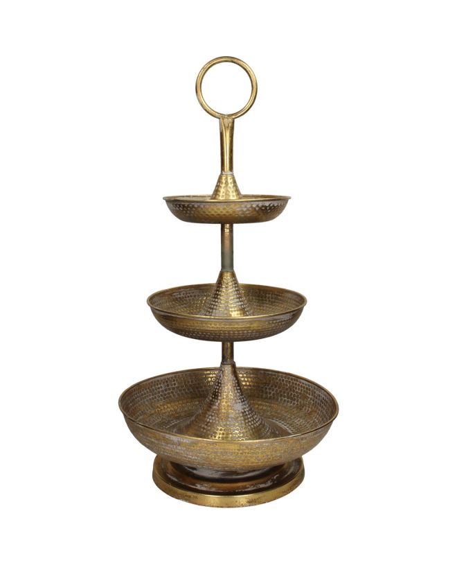 Εταζέρα Χρυσό Μέταλλο 36x36x69cm