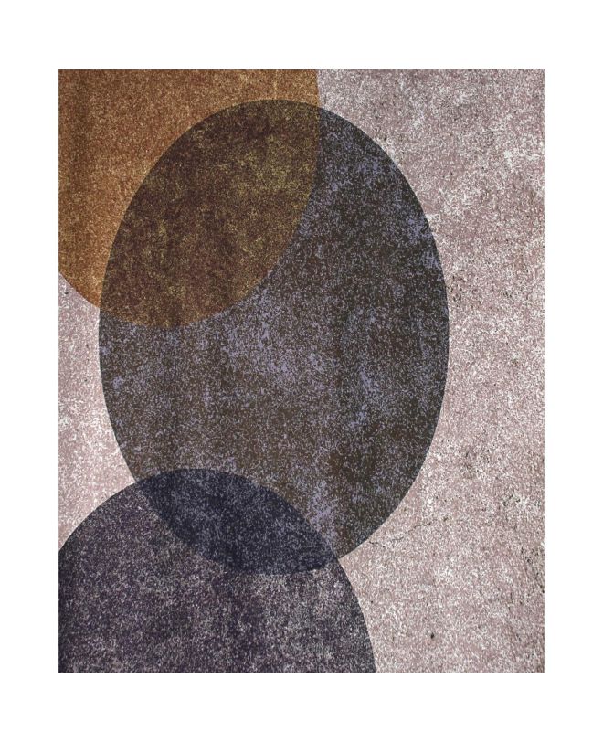 Διακοσμητικό Τοίχου Κρεμαστό Κύκλοι Πολύχρωμο Βελούδο 105x136cm