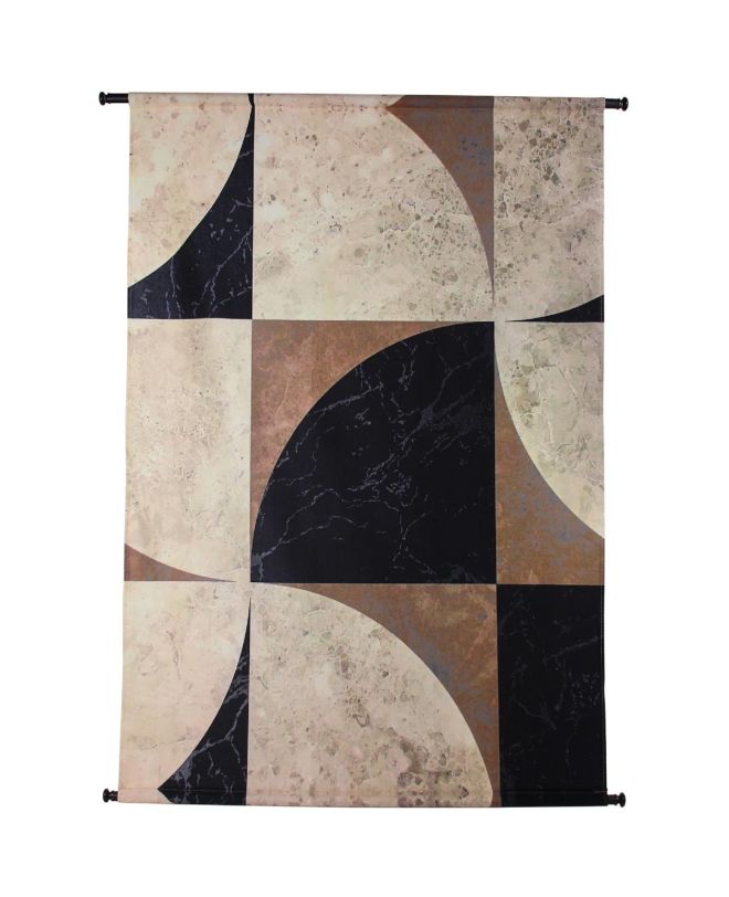 Διακοσμητικό Τοίχου Κρεμαστό Μπλοκς Πολύχρωμο Βελούδο 105x136cm