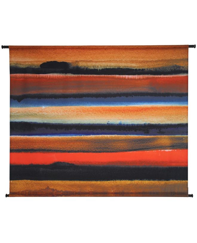 Διακοσμητικό Τοίχου Κρεμαστό Stripes Πολύχρωμο Βελούδο 146x110cm