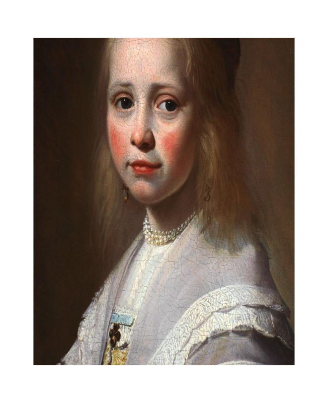 Διακοσμητικό Τοίχου Κρεμαστό Πορτραίτο Μπλε Βελούδο 105x136cm