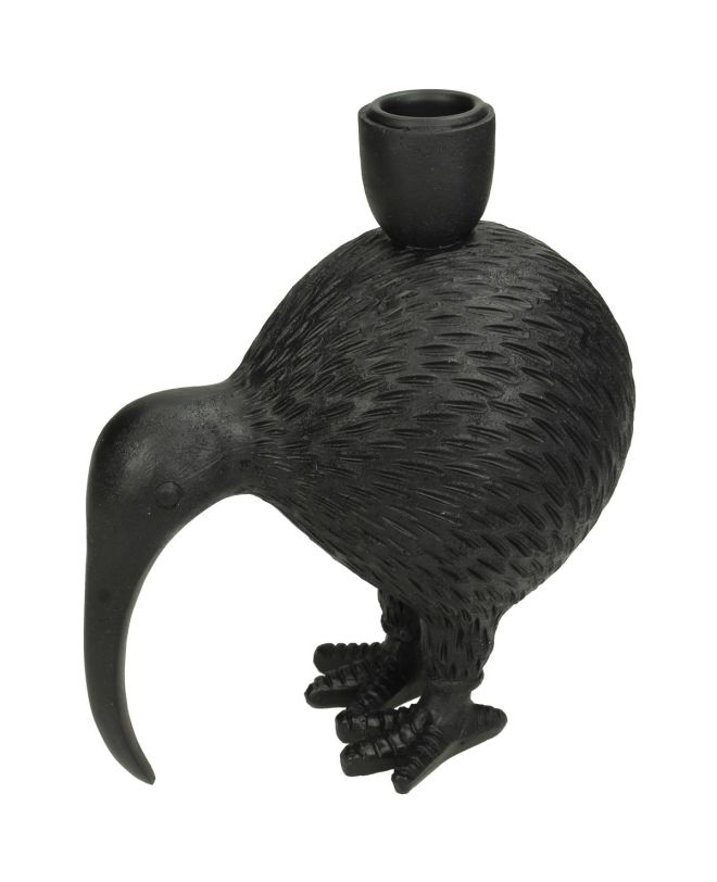 Κηροπήγιο Πουλί Μαύρο Polyresin 15x9.5x18cm