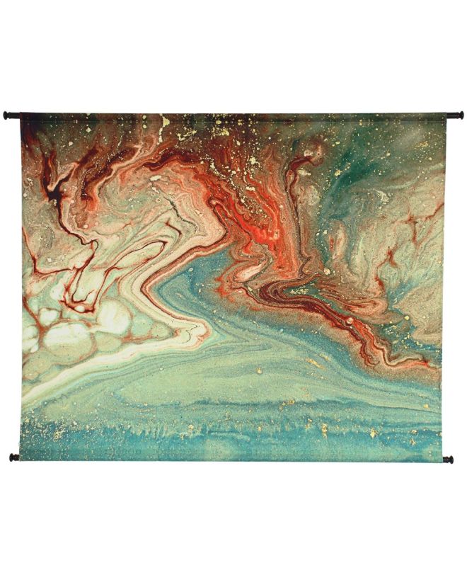 Διακοσμητικό Τοίχου Κρεμαστό Αχάτης Πολύχρωμο Βελούδο 110x146cm