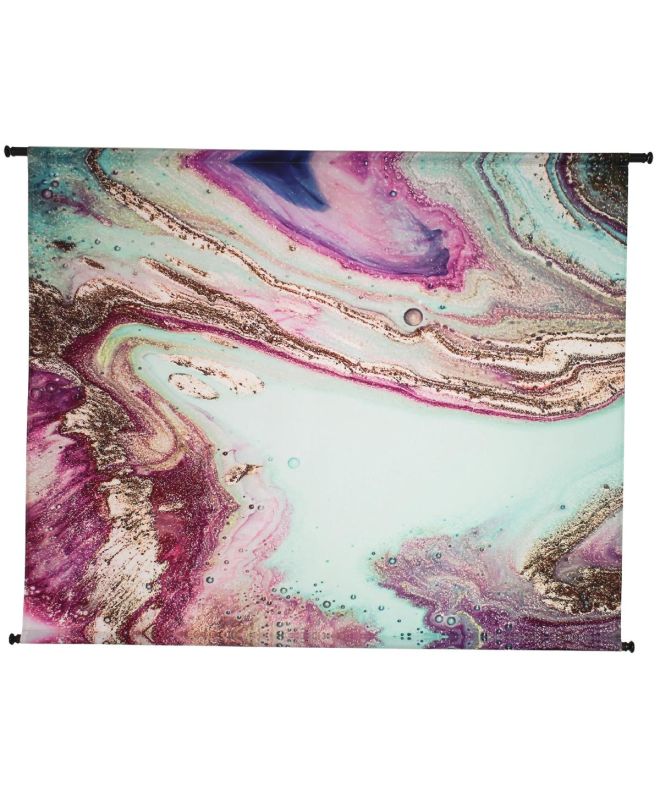 Διακοσμητικό Τοίχου Κρεμαστό Αχάτης Πολύχρωμο Βελούδο 110x146cm