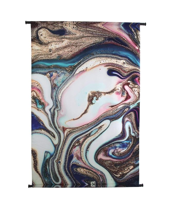 Διακοσμητικό Τοίχου Κρεμαστό Αχάτης Πολύχρωμο Βελούδο 105x136cm