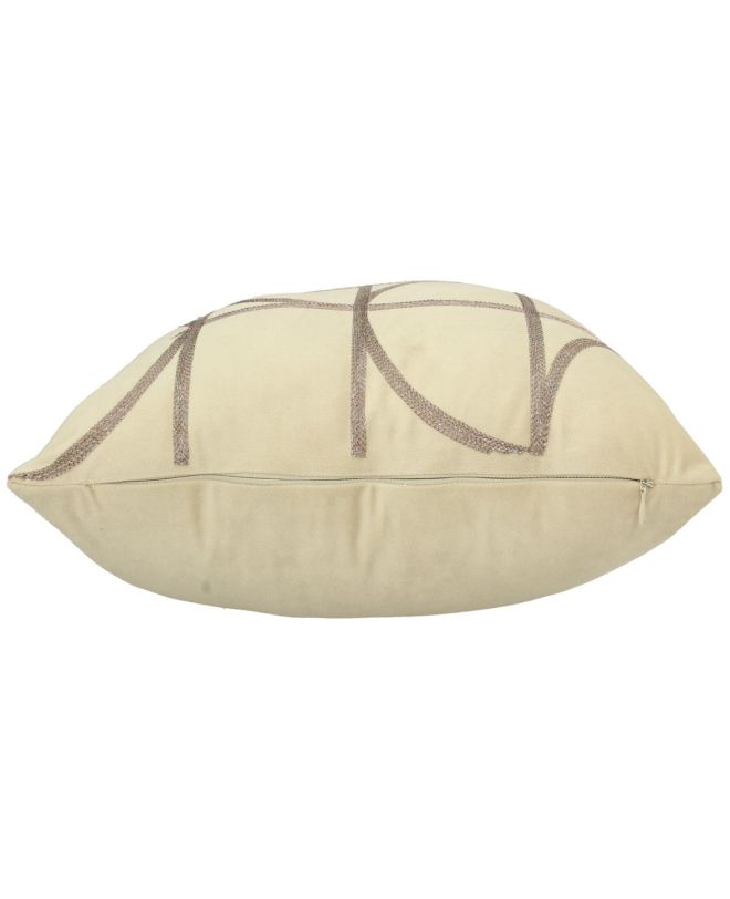 Μαξιλάρι Γεωμετρικά Σχήματα Μπεζ Βελούδο 45x45cm