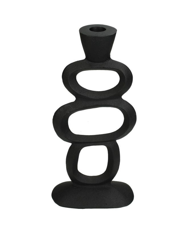 Κηροπήγιο Μαύρο Αλουμίνιο 15x7x30.5cm