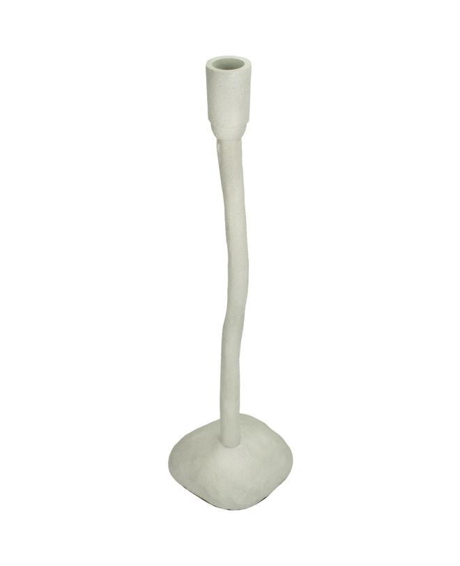 Κηροπήγιο ArteLibre Ιβουάρ Αλουμίνιο 13x12x42cm