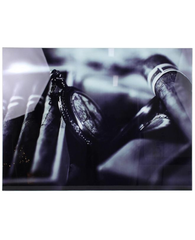 Διακοσμητικό Τοίχου Πούρα Μαύρο Γυαλί 60x0.4x80cm