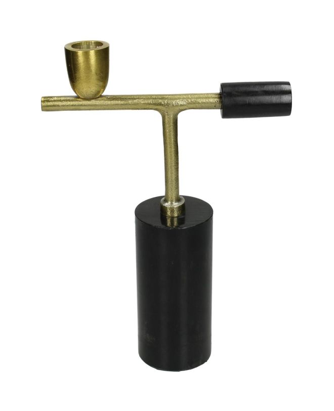 Κηροπήγιο Μαύρο Μάρμαρο 18x6x26cm