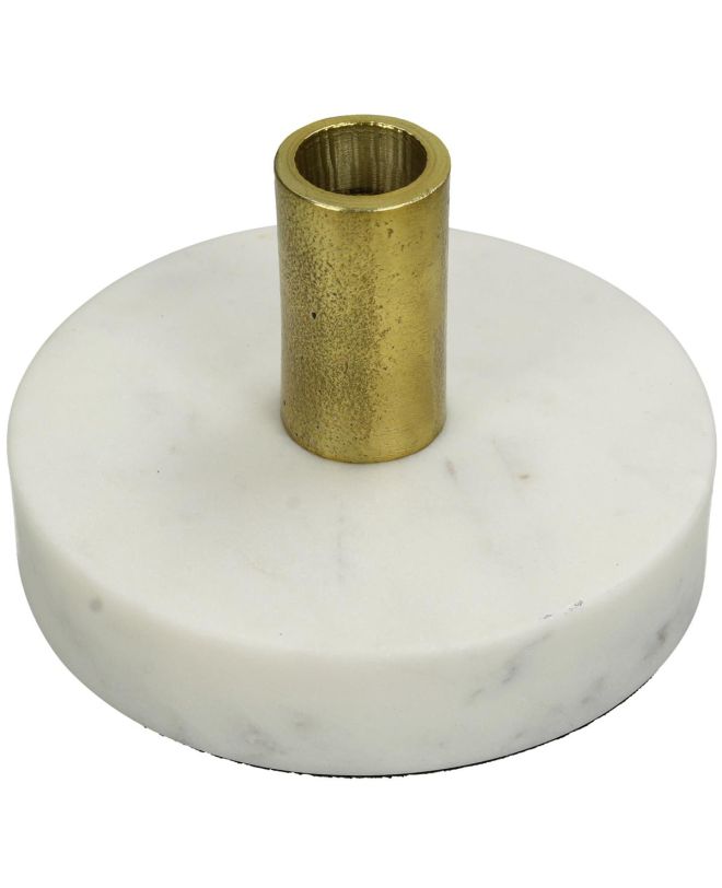 Κηροπήγιο Λευκό Μάρμαρο 12.5x12.5x8cm