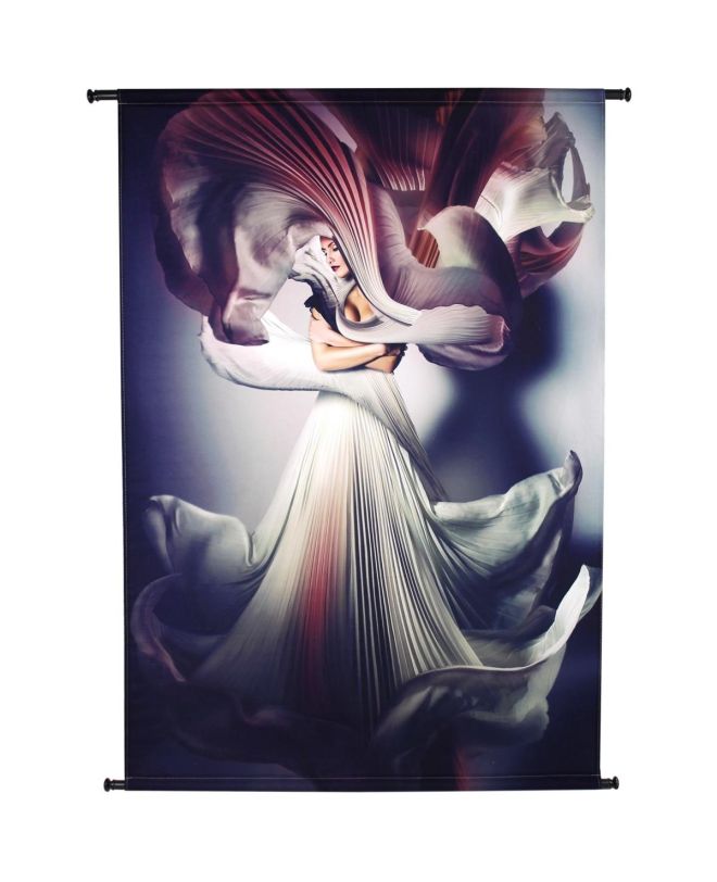 Διακοσμητικό Τοίχου Κρεμαστό Mystic Γυναίκα Μπεζ Βελούδο 105x136cm