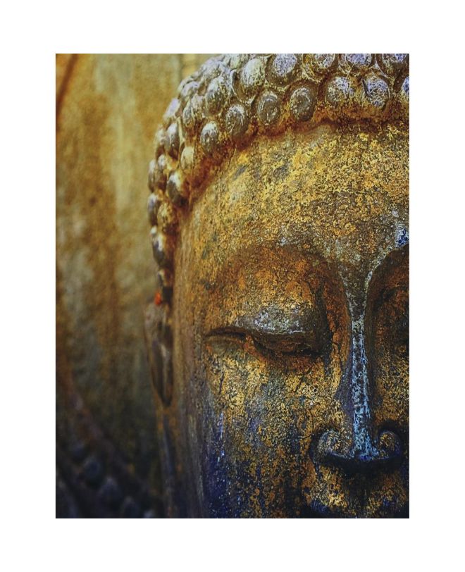 Διακοσμητικό Τοίχου Κρεμαστό Βούδας Καφέ Βελούδο 146x110cm