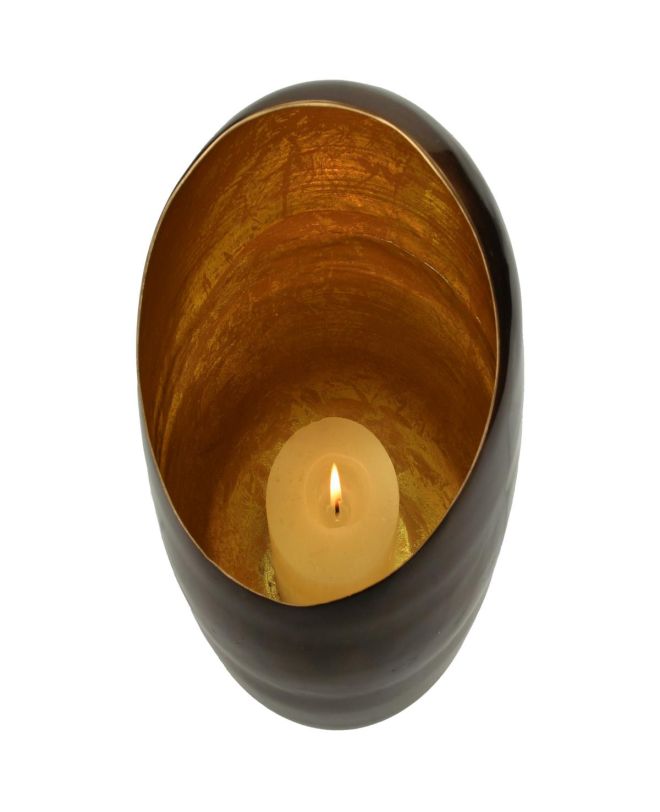 Κηροπήγιο ArteLibre Μπρονζέ Αλουμίνιο 17x17x27cm