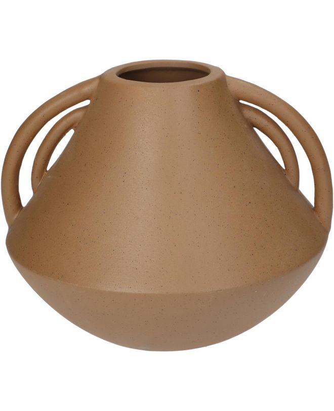 Βάζο Καφέ Κεραμικό 18x17.5x14.5cm