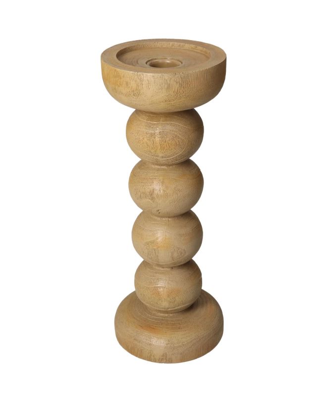 Κηροπήγιο Φυσικό Polyresin 10x10x26cm