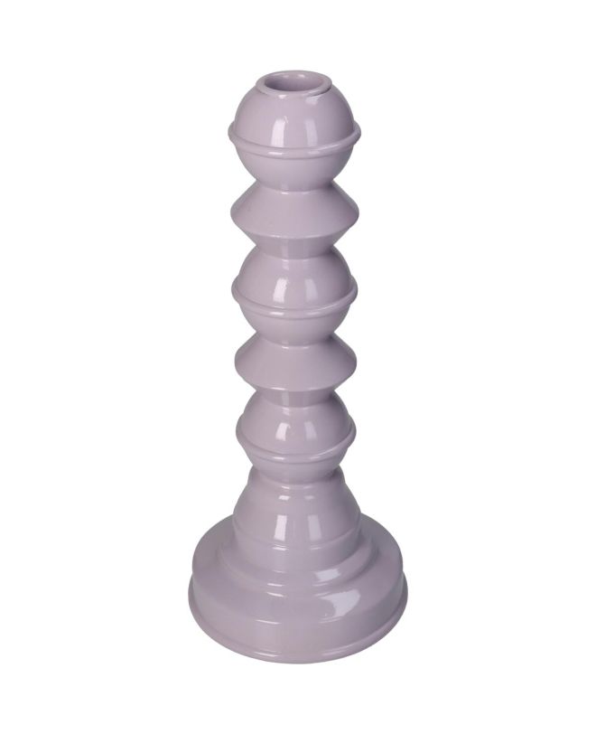 Κηροπήγιο Λιλά Polyresin 10x10x25cm