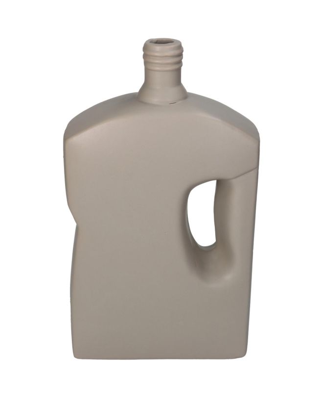 Βάζο ArteLibre Μπουκάλι Μπεζ Κεραμικό 16x8.3x28.5cm