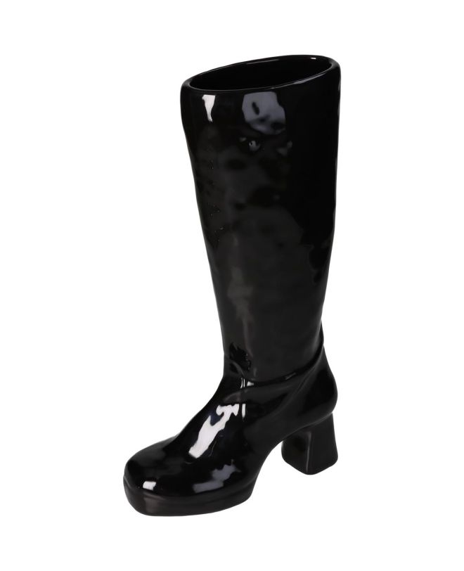 Βάζο Μπότα Μαύρο Κεραμικό 18.7x8.3x34.5cm