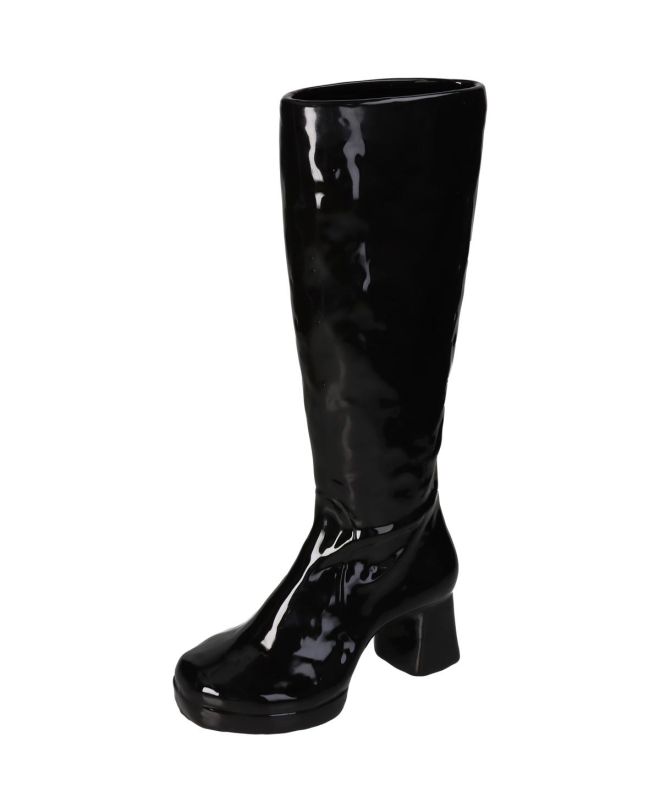 Βάζο Μπότα Μαύρο Κεραμικό 22.5x10.2x45cm