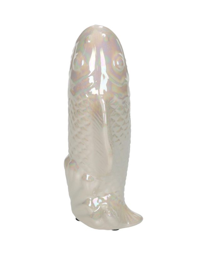 Βάζο ArteLibre Ψάρι Ιβουάρ Κεραμικό 11.5x7x21.5cm