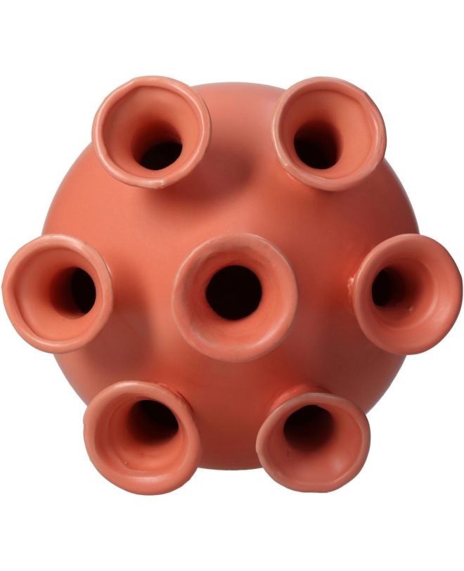 Βάζο Ροδακινί Κεραμικό 15.5x16.5x17.3cm