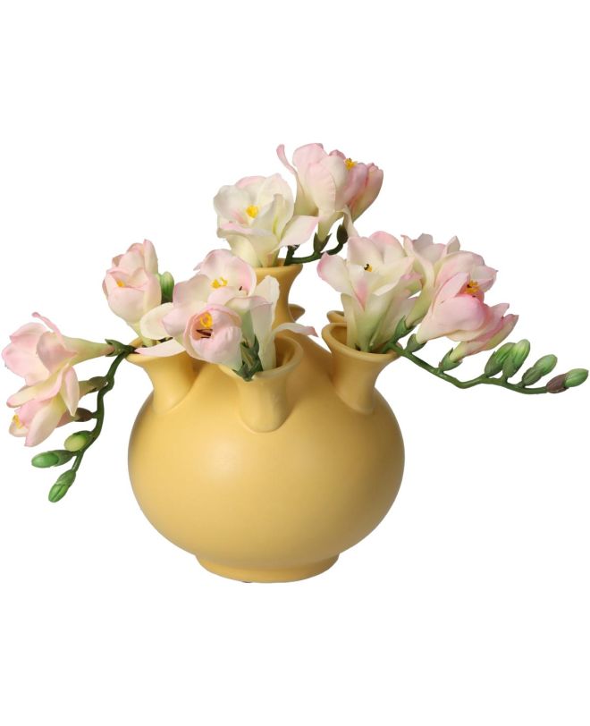 Βάζο Κίτρινο Κεραμικό 15.5x16.5x17.3cm