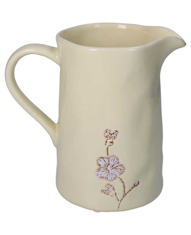 Βάζο ArteLibre Με Άνθη Ιβουάρ Κεραμικό 21.5x13.5x20.5cm