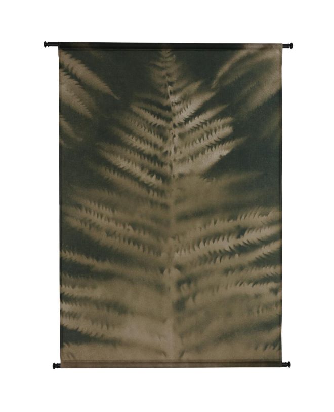 Διακοσμητικό Τοίχου Κρεμαστό Φτέρη Καφέ Polyester 105x136cm