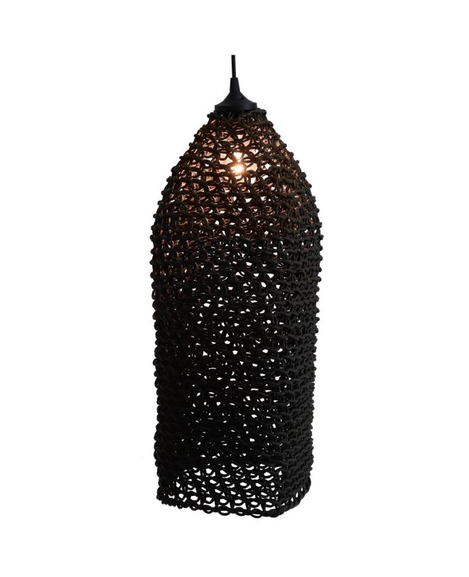 Καπέλο Φωτιστικού ArteLibre Μαύρο Χαρτί 20x20x50cm