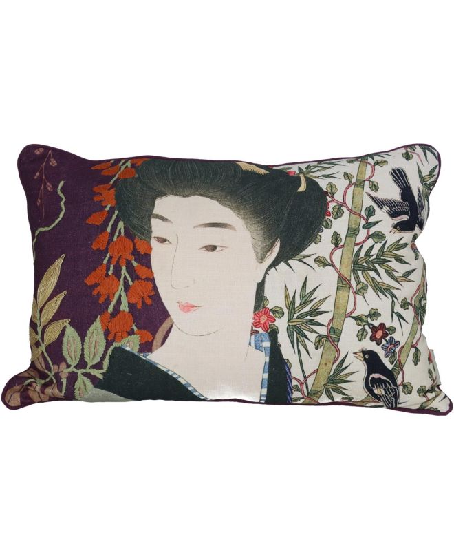 Μαξιλάρι Γκέισα Πράσινο Βαμβακερό 40x60cm