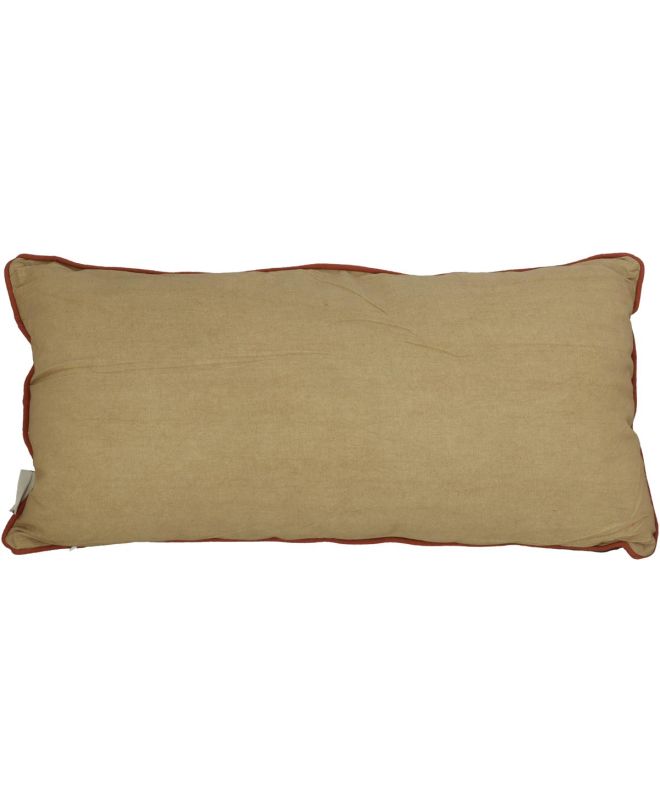 Μαξιλάρι Φύλλα Καφέ Βαμβακερό 35x70cm