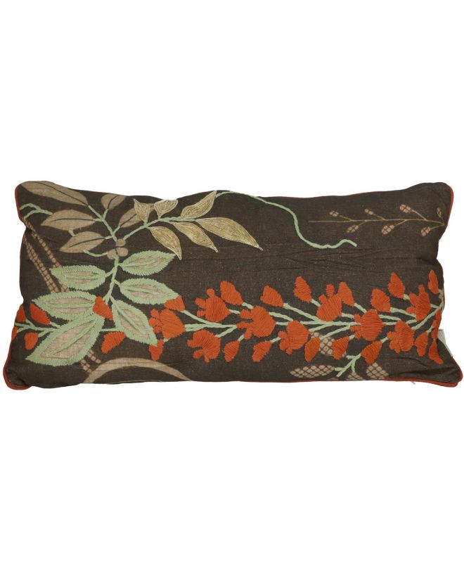 Μαξιλάρι Φύλλα Καφέ Βαμβακερό 35x70cm