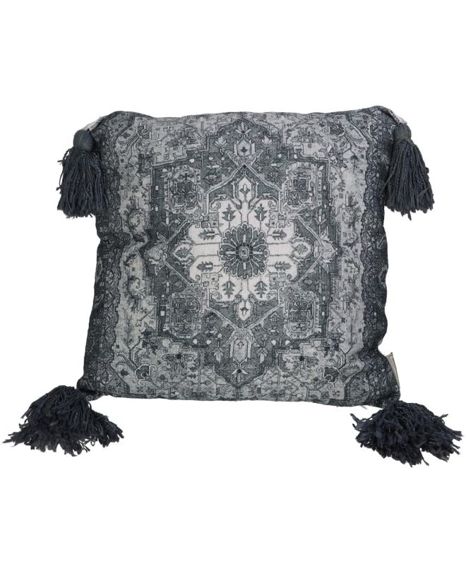 Μαξιλάρι Vintage Μαύρο Βαμβακερό 45x45cm