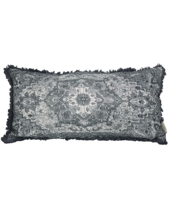 Μαξιλάρι Vintage Μαύρο Βαμβακερό 35x70cm