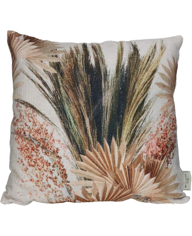 Μαξιλάρι Φύλλα Μπεζ Βαμβακερό 45x45cm