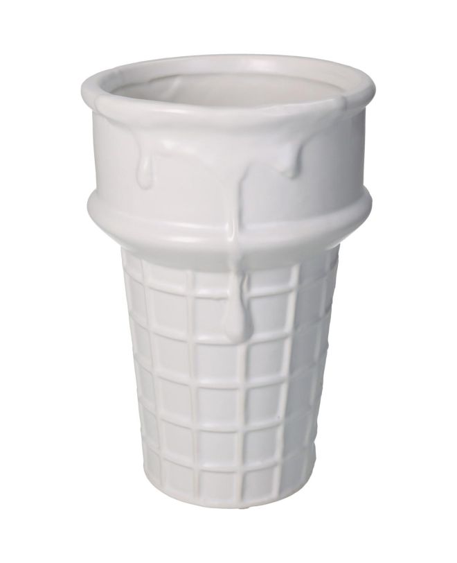 Κασπώ Κύπελο Παγωτού Λευκό Κεραμικό 13x13x19.3cm