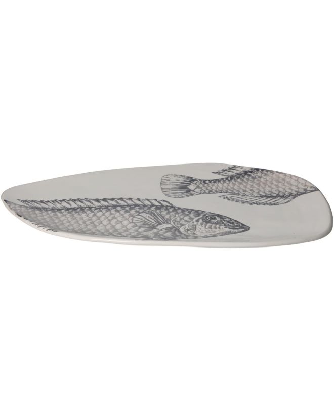 Δίσκος Ψάρι Γκρι Κεραμικό 45x31x2.8cm