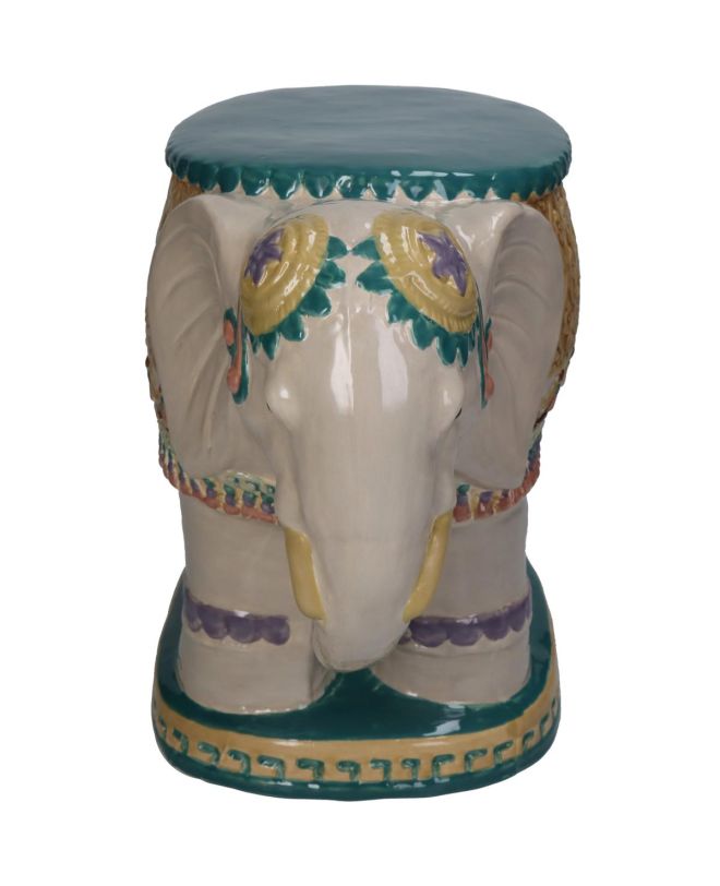 Διακοσμητικό Ελέφαντας Πολύχρωμο Κεραμικό 34x19x25.5cm