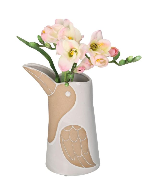 Βάζο Πουλί Λευκό Κεραμικό 16.7x9.7x24.8cm