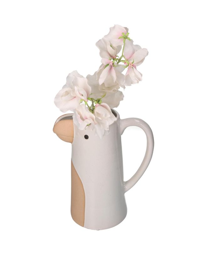 Βάζο Πουλί Λευκό Κεραμικό 19.8x12.5x23.2cm