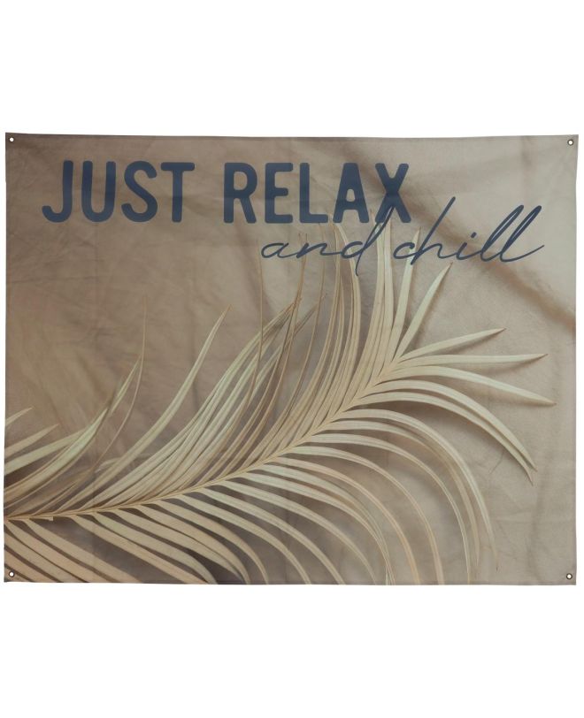 Διακοσμητικό Τοίχου Κρεμαστό Just Relax Άμμου Polyester 122x156cm